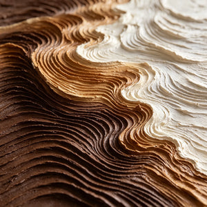Layered Wave Textured Abstract Painting | Undulating Strata
