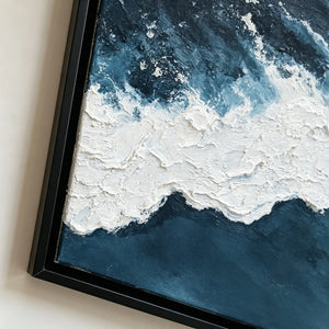 Blue‑Tone Ocean Art | Textured Sea Foam
