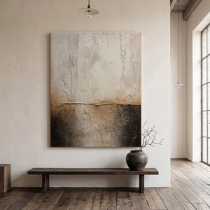 Wabi Sabi Thick Texture Abstract Art | Stratified Mist