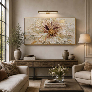 Gilded Bloom | Soft Tone Floral Wall Piece