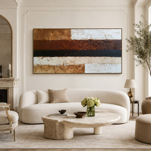 Earthy Striped Layers | Neutral Textured Wall Decor