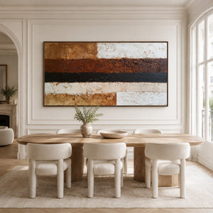 Earthy Striped Layers | Neutral Textured Wall Decor
