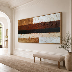 Earthy Striped Layers | Neutral Textured Wall Decor