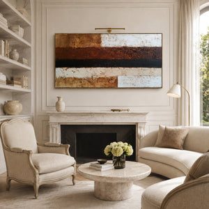 Earthy Striped Layers | Neutral Textured Wall Decor