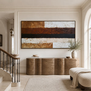 Earthy Striped Layers | Neutral Textured Wall Decor