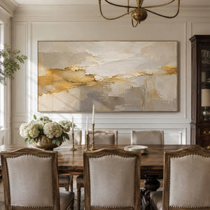 Gold Horizon Layers | textured wall art