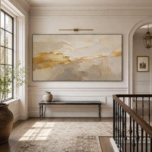 Gold Horizon Layers | textured wall art
