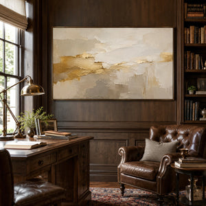 Gold Horizon Layers | textured wall art