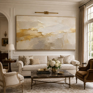 Gold Horizon Layers | textured wall art