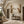 Lovers Reaching Across Balconies | Warm Neutral Figurative Wall Decor