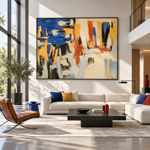 Vibrant Geometric Abstract Art | Large Statement Wall Decor