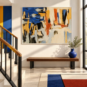 Vibrant Geometric Abstract Art | Large Statement Wall Decor