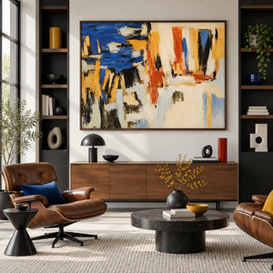 Vibrant Geometric Abstract Art | Large Statement Wall Decor