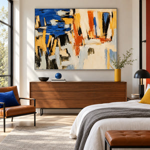 Vibrant Geometric Abstract Art | Large Statement Wall Decor