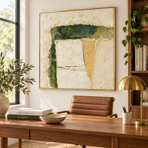 Wabi Sabi Block Texture Relief Canvas | Thick Impasto Painting