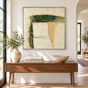Wabi Sabi Block Texture Relief Canvas | Thick Impasto Painting