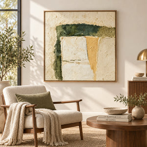 Wabi Sabi Block Texture Relief Canvas | Thick Impasto Painting