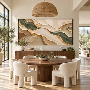 Ocean Wave Plaster Abstract | 3D Textured Wall Art