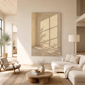 Warm Window Shadow | Soft Light Wall Piece