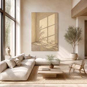 Warm Window Shadow | Soft Light Wall Piece