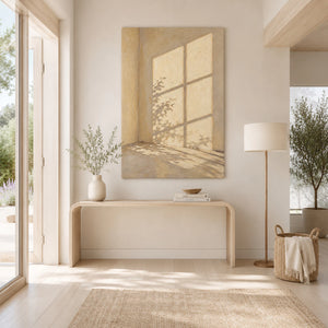 Warm Window Shadow | Soft Light Wall Piece