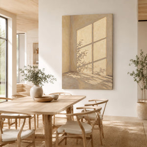 Warm Window Shadow | Soft Light Wall Piece