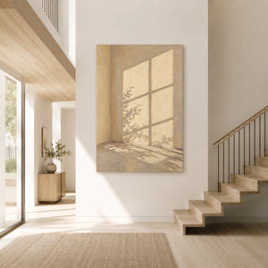 Warm Window Shadow | Soft Light Wall Piece