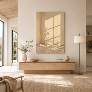 Warm Window Shadow | Soft Light Wall Piece