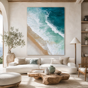 Soft Shore Waves | textured beach art
