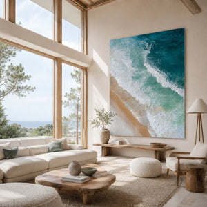 Soft Shore Waves | textured beach art