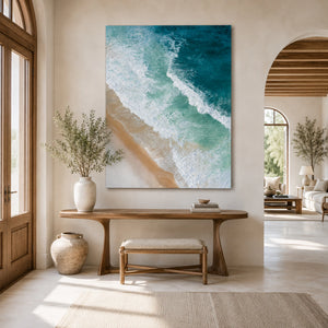 Soft Shore Waves | textured beach art