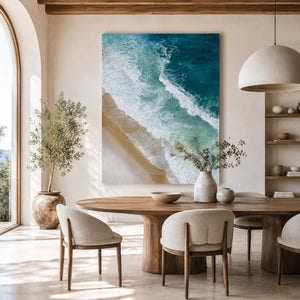 Soft Shore Waves | textured beach art