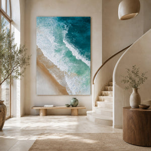 Soft Shore Waves | textured beach art