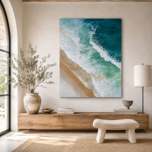 Soft Shore Waves | textured beach art