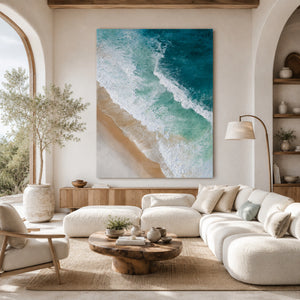 Soft Shore Waves | textured beach art