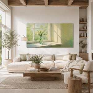 Morning Window Floral | Fresh Still Life Wall Piece