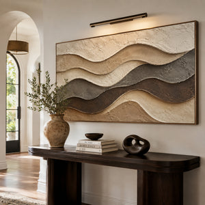 Layered Neutral Waves | Textured Earth‑Tone Wall Decor