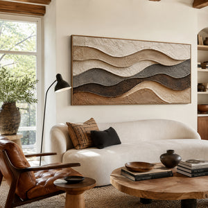 Layered Neutral Waves | Textured Earth‑Tone Wall Decor