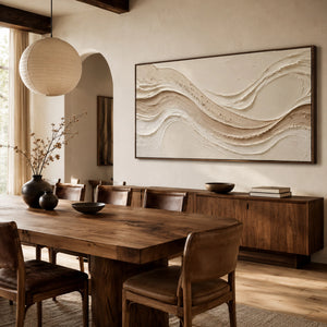 Sand Wave Flow | Thick Impasto Textured Abstract Wall Art
