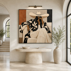 Boho Western Woman Art | Modern Organic Wall Decor
