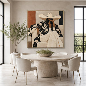 Boho Western Woman Art | Modern Organic Wall Decor