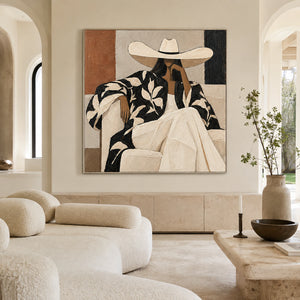 Boho Western Woman Art | Modern Organic Wall Decor