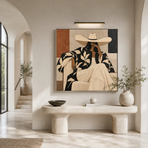 Boho Western Woman Art | Modern Organic Wall Decor