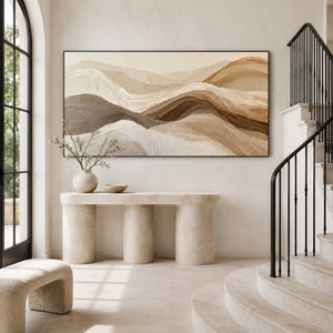 Earthy Mountain Layers | Thick Texture Abstract Landscape