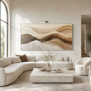 Earthy Mountain Layers | Thick Texture Abstract Landscape