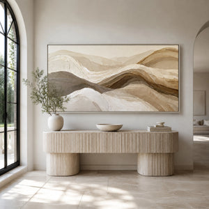 Earthy Mountain Layers | Thick Texture Abstract Landscape