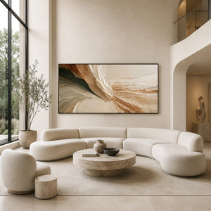 Earth Current Flow | Thick Impasto Abstract Wall Art