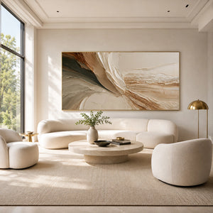 Earth Current Flow | Thick Impasto Abstract Wall Art