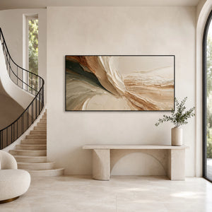 Earth Current Flow | Thick Impasto Abstract Wall Art