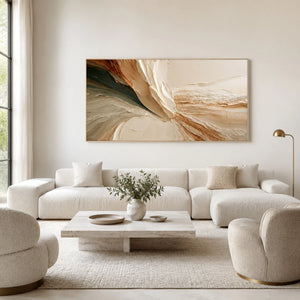 Earth Current Flow | Thick Impasto Abstract Wall Art